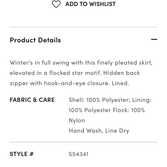 New Ann Taylor Star Pleated Skirt Size 6 - Picture 4 of 7